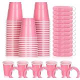 50 PCS PINK SHOT CUPS WITH WRISTBAND FOR PARTY 2OZ