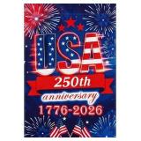 250 ANNIVERSARY USA GARDEN FLAG - 250 YEARS OF FRE