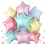 PASTEL STAR BALLOONS, 10 PCS MACARON MULTICOLOR FO