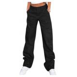 LEPUNUO CARGO PANTS FOR WOMEN HIGH WAISTED CASUAL