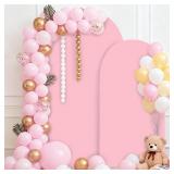 BAZEN WEDDING ARCH BACKDROP STAND COVER 2SET PINK