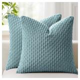 KEVIN TEXTILE SOFT CORDUROY 20X20 INCH PILLOW COVE