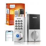 $117 PHILIPS WI-FI SMART DEADBOLT LOCK, KEYLESS EN