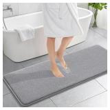 OLANLY MEMORY FOAM BATHROOM RUNNER RUG 59X20, ABSO