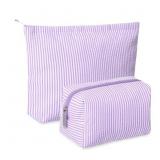 HUHUMY 2 PCS MAKEUP BAG SET FOR WOMEN, PURPLE, THI