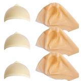 ICEYYYY 6 PCS LATEX BALD CAP AND WIG CAP SET FOR A