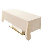 SURMENTE 60X102 INCH IVORY TABLECLOTH FOR 6 FOOT R