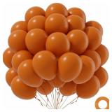 BURNT ORANGE BALLOONS 12INCH, BURNT ORANGE LATEX 5