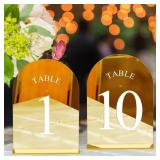 JOYIT ARCH WEDDING TABLE NUMBERS 1-20 WITH STANDS,