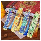 KINSOUND METAL BOOKMARKS WITH TASSEL, GOLDEN VAN G