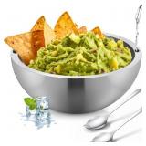 LEMONROAD 1 PACK 70 OZ CHILLED DIP BOWL STAINLESS