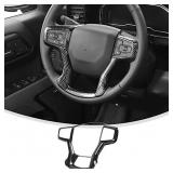 LINSKIP STEERING WHEEL COVER TRIM COMPATIBLE WITH