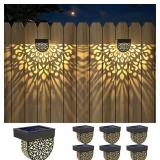 SOLAR FENCE LIGHTS 6 PACK SOLAR DECK STEP WALL LIG
