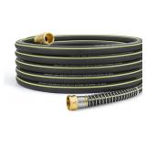 FLEXIBLE RUBBER GARDEN HOSE 50FT, 5/8" HYBRID RUBB