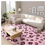 BENRON PINK LEOPARD RUGS FOR LIVING ROOM GIRLS ROO