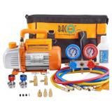 BACOENG 3.6CFM 1/4HP AC VACUUM PUMP AND GAUGE SET