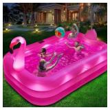 STAROCEAN INFLATABLE POOL WITH LIGHTS,SOLAR FLAMIN