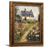 3D TEXTURED CANVAS WALL ART VINTAGE CARVED GOLD FR