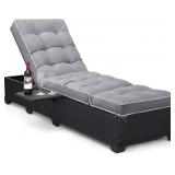 OUTDOOR CHAISE LOUNGE CHAIR CUSHION, NON-SLIP PATI