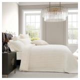 RECYCO CHANNEL BOX STITCH VELVET QUILT SET, TWIN/T