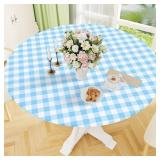SMIRY 57"-68" PICNIC TABLE CLOTH, FLANNEL BACKED V