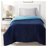 AMAZON BASICS WASHABLE COMFORTER BLANKET, REVERSIB