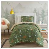 INTELLIGENT DESIGN KIDS REVERSIBLE PLUSH GREEN TWI