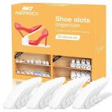 NEPROCK SHOE SLOTS ORGANIZER, 20 PACK ADJUSTABLE S