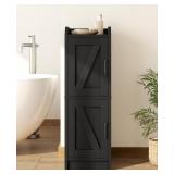 NARROW BATHROOM STORAGE CABINET WITH 2 DOORS AND S