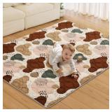 BLISSFUL DIARY BABY PLAY MATS FOR FLOOR, 71X59 INC