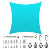 16 FT. X 16 FT. TURQUOISE SQUARE SUN SHADE SAIL CA