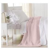PINK 100% COTTON KING LIGHTWEIGHT WAFFLE WEAVE BLA