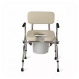 HEAVY DUTY PADDED DROP-ARM COMMODE