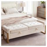 $190 UPHOLSTERED STORAGE BENCH FOR BEDROOM END OF