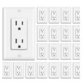 BESTTEN 20 PACK 15 AMP DECORATOR WALL RECEPTACLE O