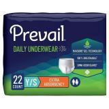 PREVAIL DAILY UNDERWEAR, SMALL, WOMEN, YOUTH, 22 C