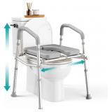 PELEGON RAISED TOILET SEAT WITH HANDLES (400LB) -