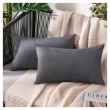 MIULEE DECORATIVE OUTDOOR PILLOW COVERS LUMBAR WAT