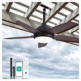 $110 ORISON 42" PLUG-IN OUTDOOR CEILING FAN WITH L
