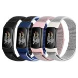 4 PACK NYLON WATCH BANDS COMPATIBLE WITH FITBIT CH