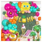 OUDDY LIFE 189PCS TROPICAL BALLOONS ARCH GARLAND K
