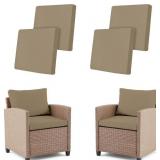 4PCS OUTDOOR CUSHION COVERS STRETCH PATIO CUSHION