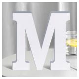 WHITE WOODEN LETTERS 8 INCH FOR WALL DECOR,LARGE U