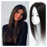 HAIR TOPPERS FOR WOMEN REAL HUMAN HAIR, 360ï¿½ 3D HU