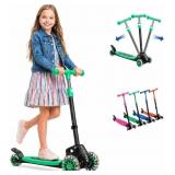 KIDS KICK SCOOTER FOR 3-12,LEAN-TO-STEER 3 WHEEL S