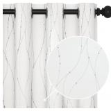 DECONOVO LIVING ROOM CURTAINS 63 INCHES LONG, BLAC