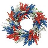 20IN PATRIOTIC WREATHS FOR FRONT DOOR, ARTIFICIAL