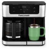 PANTRYMADE DUAL BREW COFFEE MAKER, 12-CUP DRIP & S