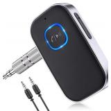 COMSOON BLUETOOTH RECEIVER FOR CAR, 3.5MM AUX BLUE