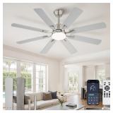 $110 ZMISHIBO 52 INCH CEILING FAN WITH LIGHT AND R